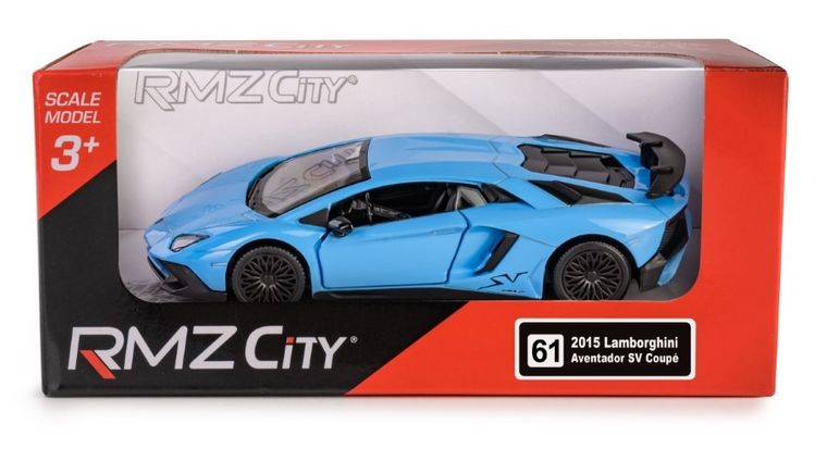 Daffi, RMZ City, Lamborghini Aventador LP750-4 Superveloce, pojazd, model metalowy, niebieski, 1:32
