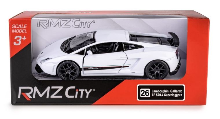 Daffi, RMZ City, Lamborghini LP570-4 Gallardo, pojazd, model metalowy, biały, 1:36