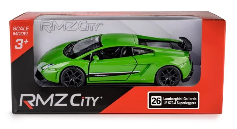 Daffi, RMZ City, Lamborghini LP570-4 Gallardo, pojazd, model metalowy, zielony, 1:36