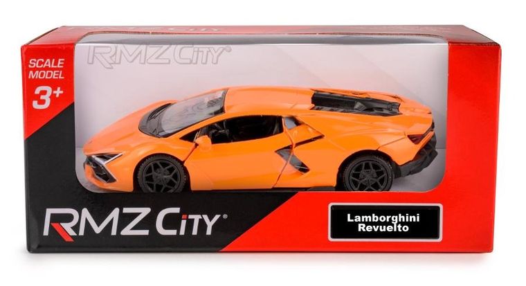 Daffi, RMZ City, Lamborghini Revuelto 2024 orange, pojazd, model metalowy, 1:32