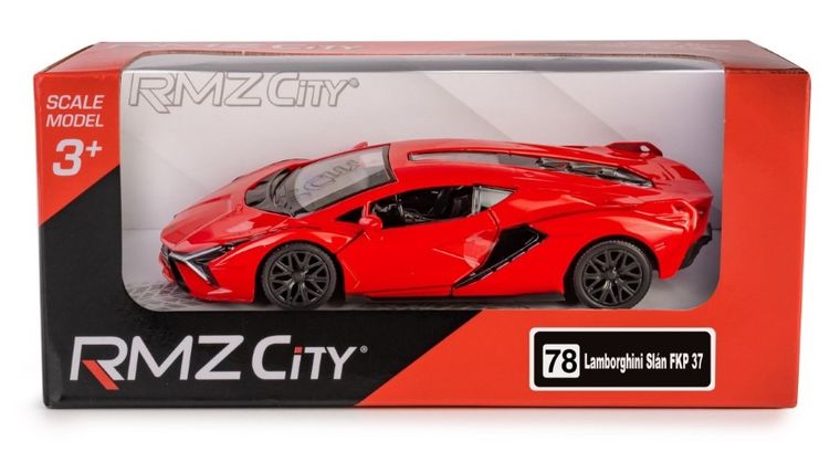 Daffi, RMZ City, Lamborghini Sian, pojazd, model metalowy, czerwony, 1:32