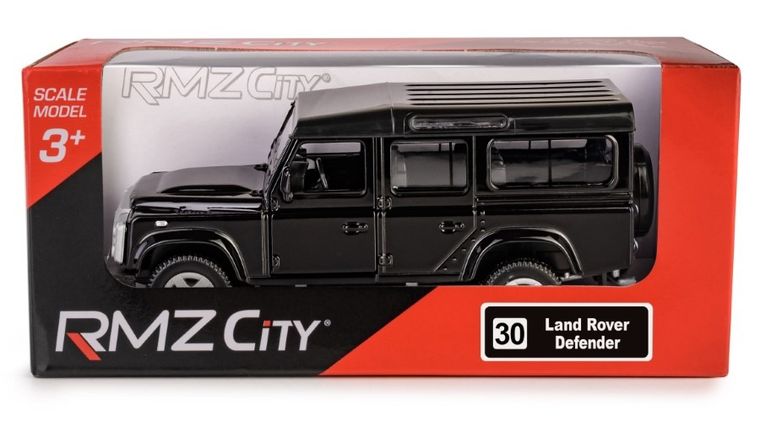 Daffi, RMZ City, Land Rover Defender 110, pojazd, model metalowy, czarny, 1:35