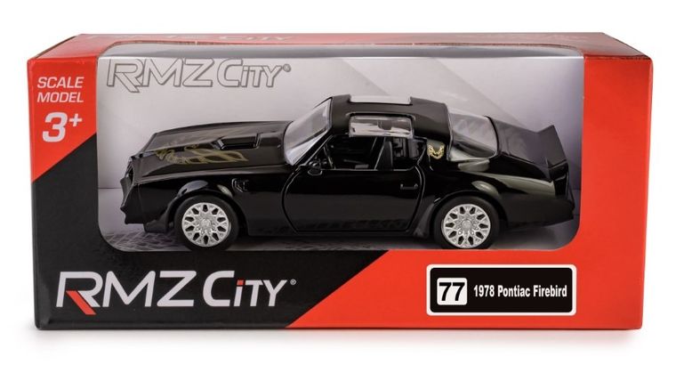 Daffi, RMZ City, Pontiac Firebird 1978, pojazd, model metalowy, czarny, 1:32
