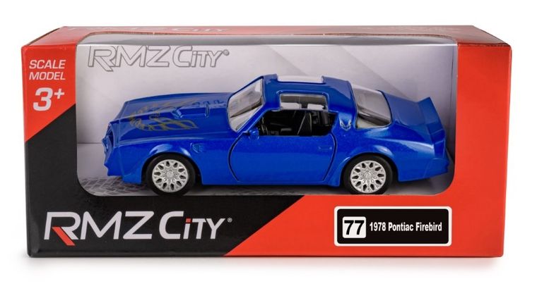 Daffi, RMZ City, Pontiac Firebird 1978, pojazd, model metalowy, niebieski, 1:32