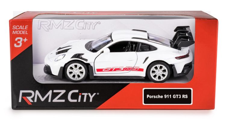Daffi, RMZ City, Porsche 911 GT3 RS, pojazd, model metalowy, biały, 1:32