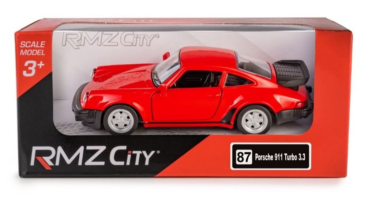 Daffi, RMZ City, Porsche 930 Turbo 1975-1989, pojazd, model metalowy, czerwony, 1:32