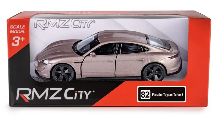 Daffi, RMZ City, Porsche Taycan Turbo S 2020, pojazd, model metalowy, różowy, 1:40