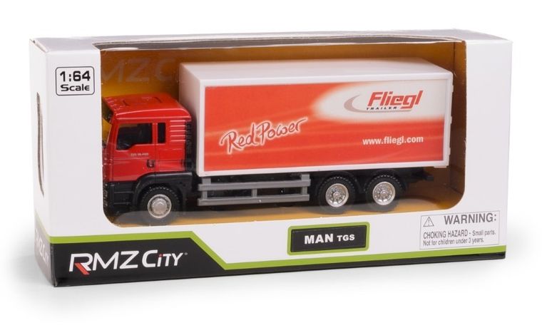 Daffi, RMZ City, Scania fliegl dostawczy, pojazd, model metalowy, 1:64