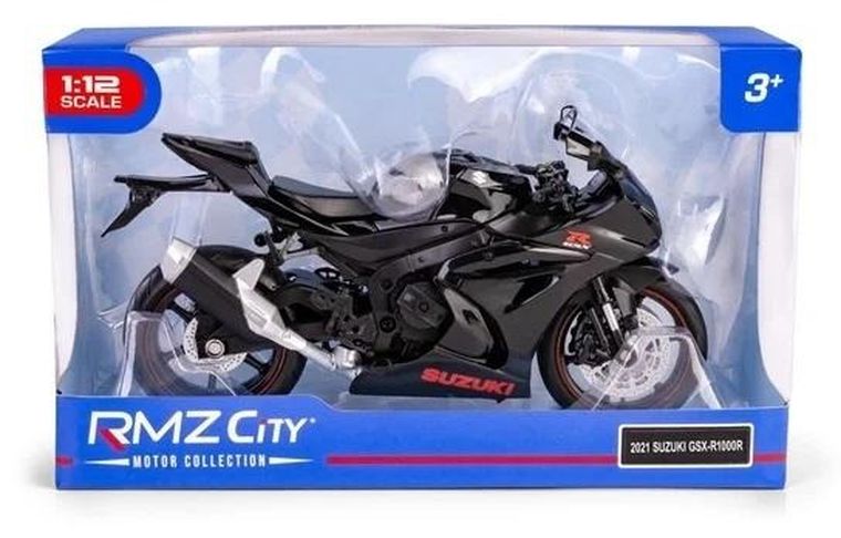 Daffi, RMZ City, Suzuki GSX R1000R Regular, pojazd, model metalowy, czarny, 1:12