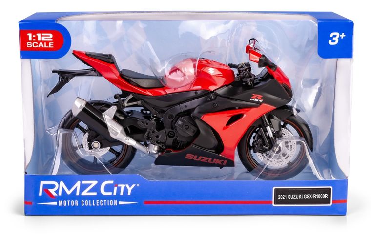 Daffi, RMZ City, Suzuki GSX R1000R Regular, pojazd, model metalowy, czerwony, 1:12