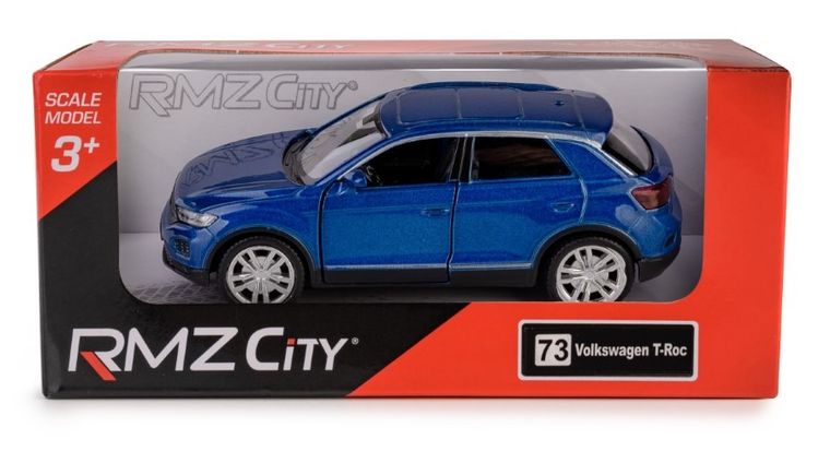 Daffi, RMZ City, Volkswagen T-Rock, pojazd, model metalowy, niebieski, 1:32