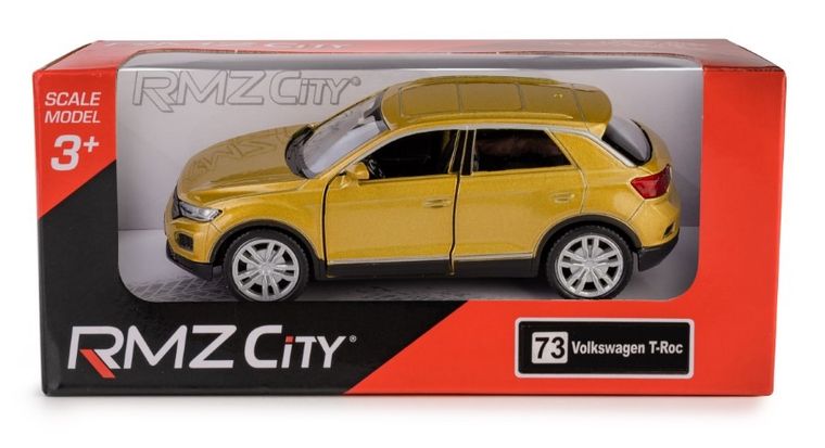 Daffi, RMZ City, Volkswagen T-Rock, pojazd, model metalowy, złoty, 1:32