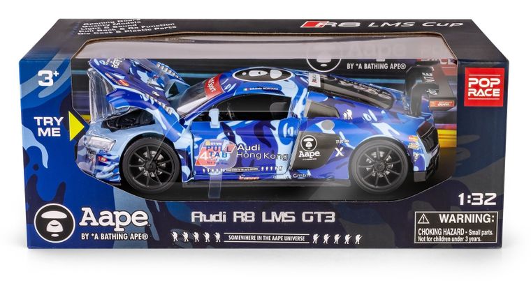 Daffi, RMZ Hobby, Audi R8 2015 blue H-111, pojazd, interaktywny model metalowy, 1:32