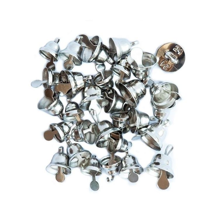 Dalprint, dzwoneczki metalowe, srebrne, 30 szt.