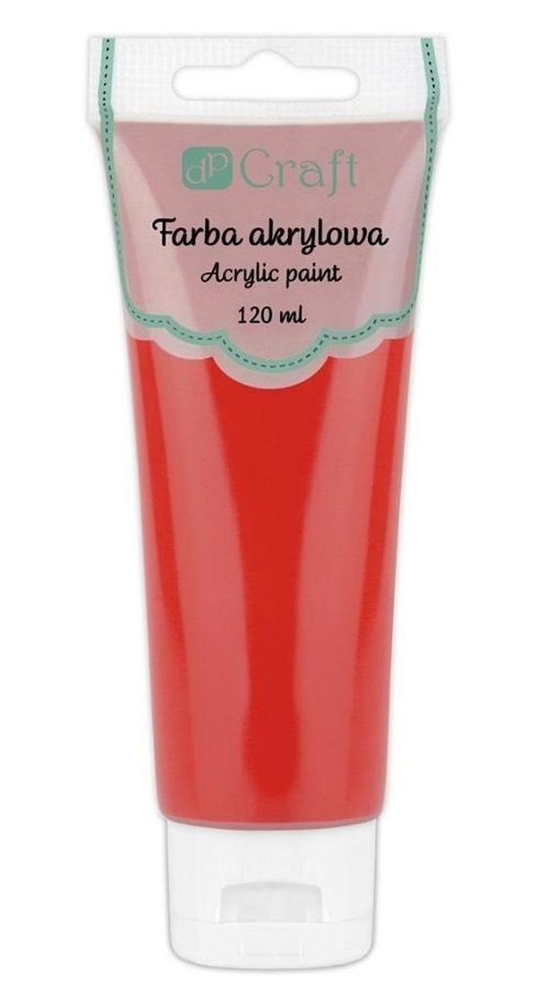 Dalprint, farba akrylowa, czerwona, 120 ml