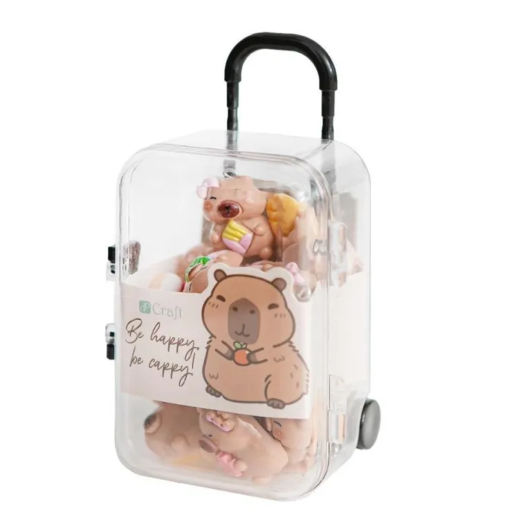 Dalprint, kapibara w walizce, zawieszki polimerowe 3D, 20 szt.