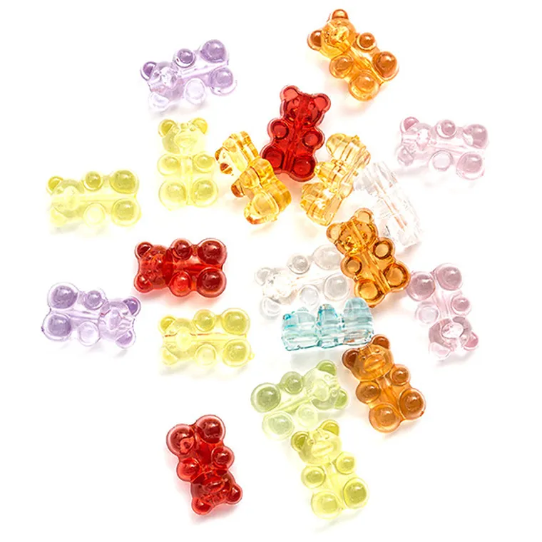 Dalprint, koraliki akrylowe, Misie, 12 mm, 20 szt.