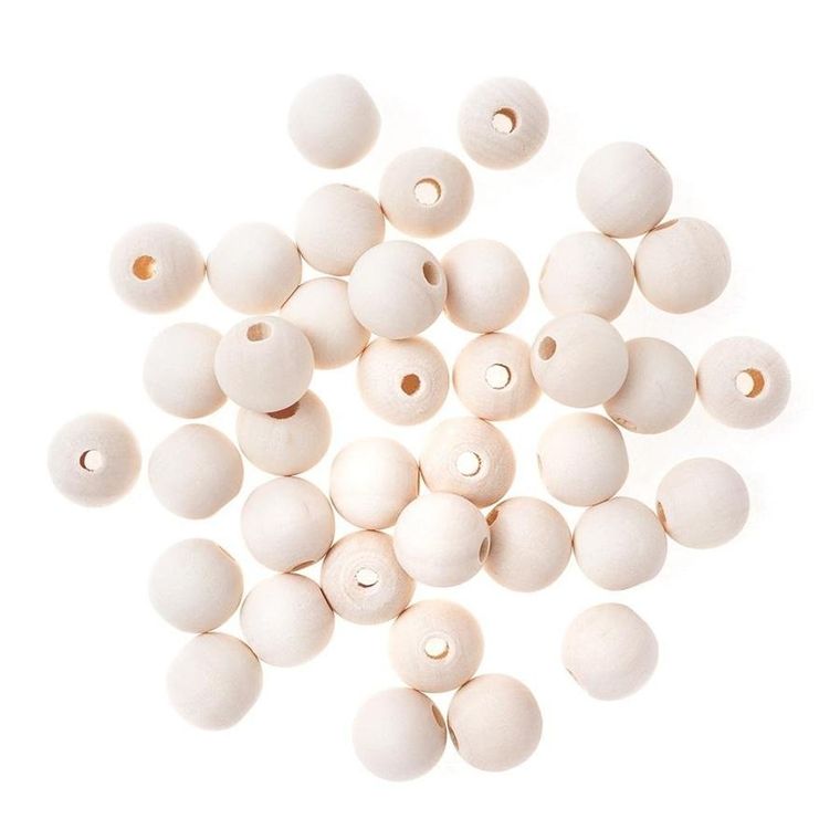 Dalprint, koraliki drewniane, kulki, 16 mm