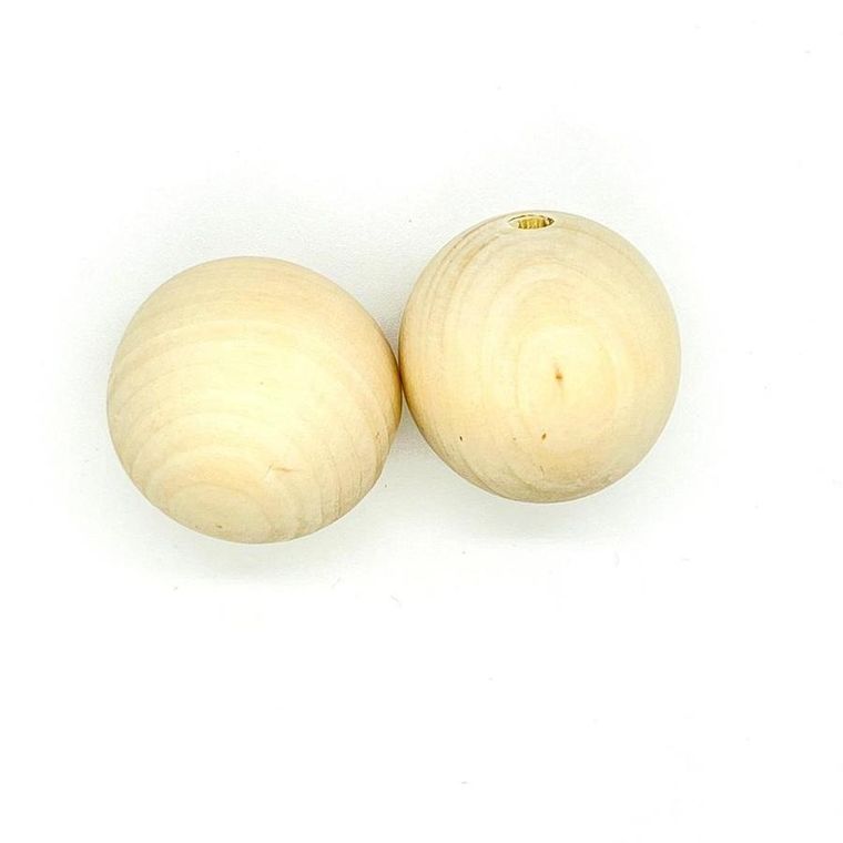 Dalprint, koraliki drewniane, kulki, 50 mm, 2 szt.