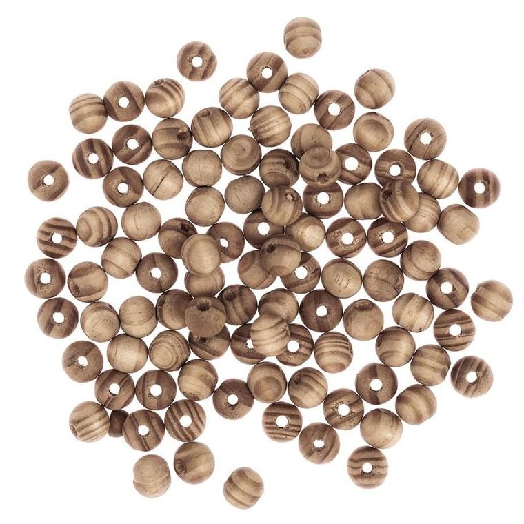 Dalprint, koraliki drewniane, kulki sosnowe, 10 mm, 100 szt.