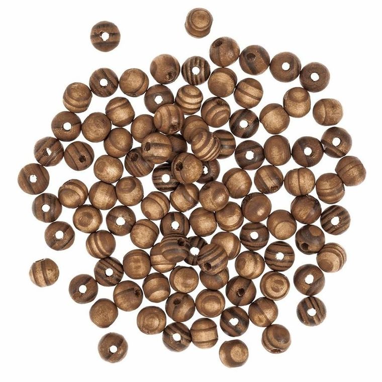 Dalprint, koraliki drewniane, sosnowe, 10 mm, 100 szt.