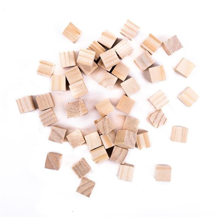 Dalprint, kostki drewniane, 15-15 mm, 49 szt.