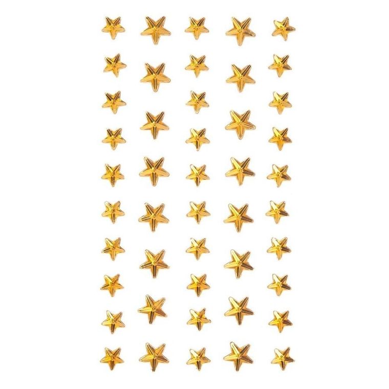 Dalprint, kryształki samoprzylepne, gwiazdki, złote, 46 szt.
