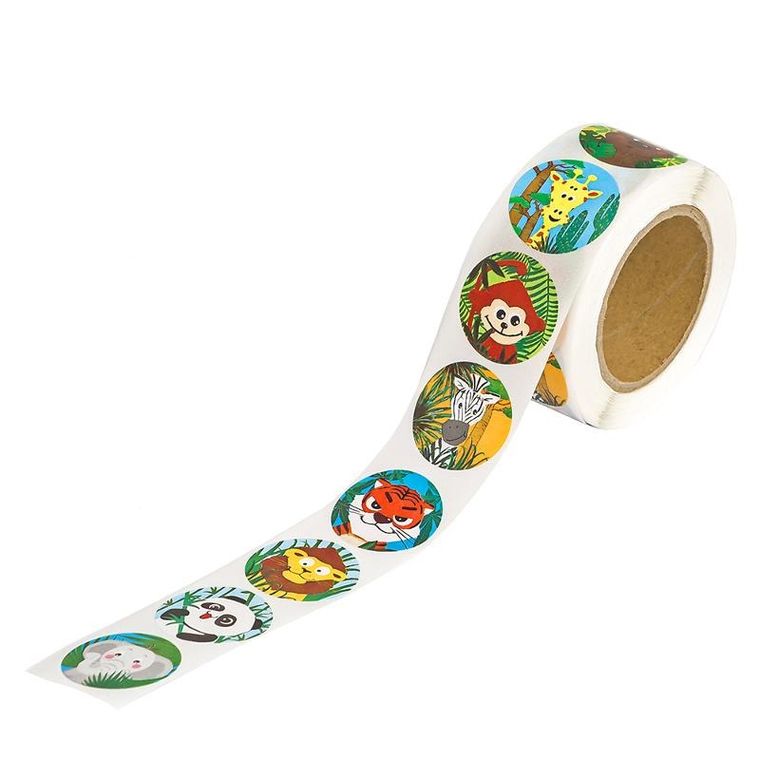 Dalprint, naklejki motywacyjne, dżungla, 2,5 cm, 500 szt.