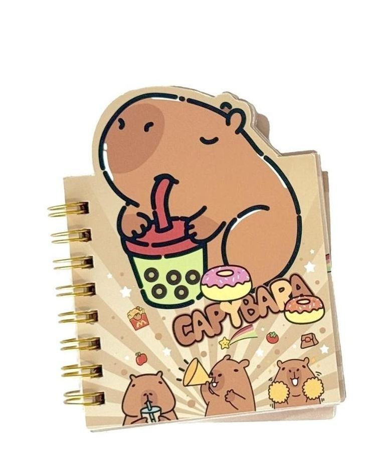 Dalprint, notesik na spiralce, 50 kartek, kapibara przekąski, 1 szt.