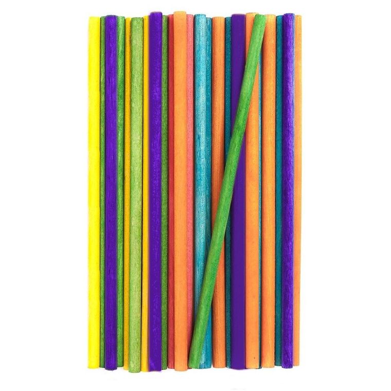 Dalprint, patyczki kreatywne, okrągłe, kolorowe, 50 szt.