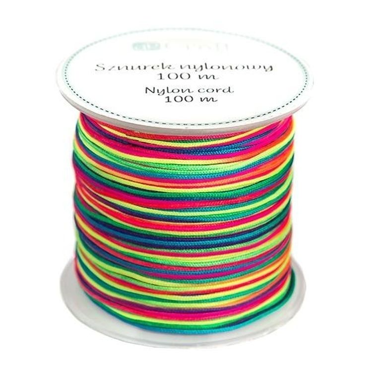 Dalprint, sznurek nylonowy, 0,8 mm, 100m tęczowy