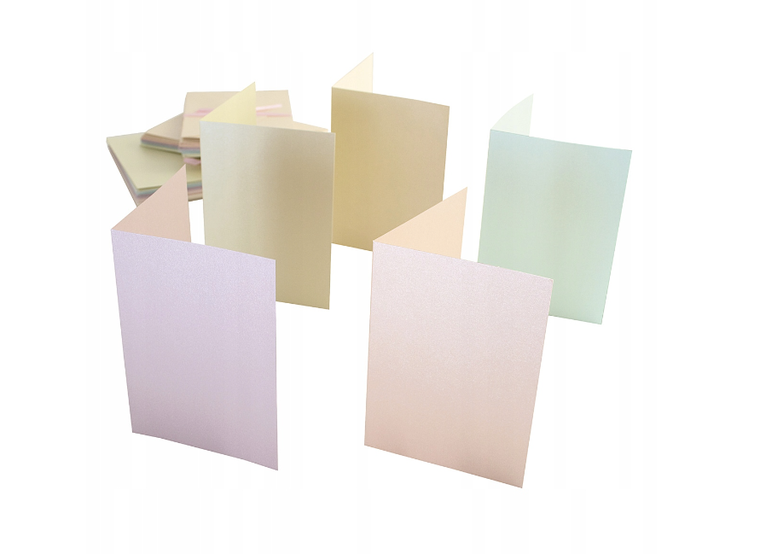 Dalprint, zestaw kopert i kart A6, perłowe, 50 szt.