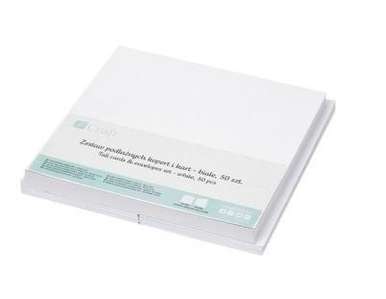 Dalprint, zestaw kopert i kart, białe, 50 szt.
