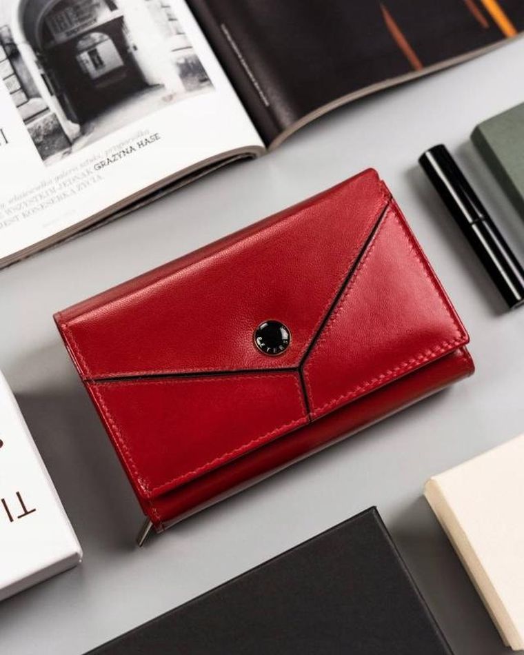 Damski, średni portfel ze skóry naturalnej, Peterson