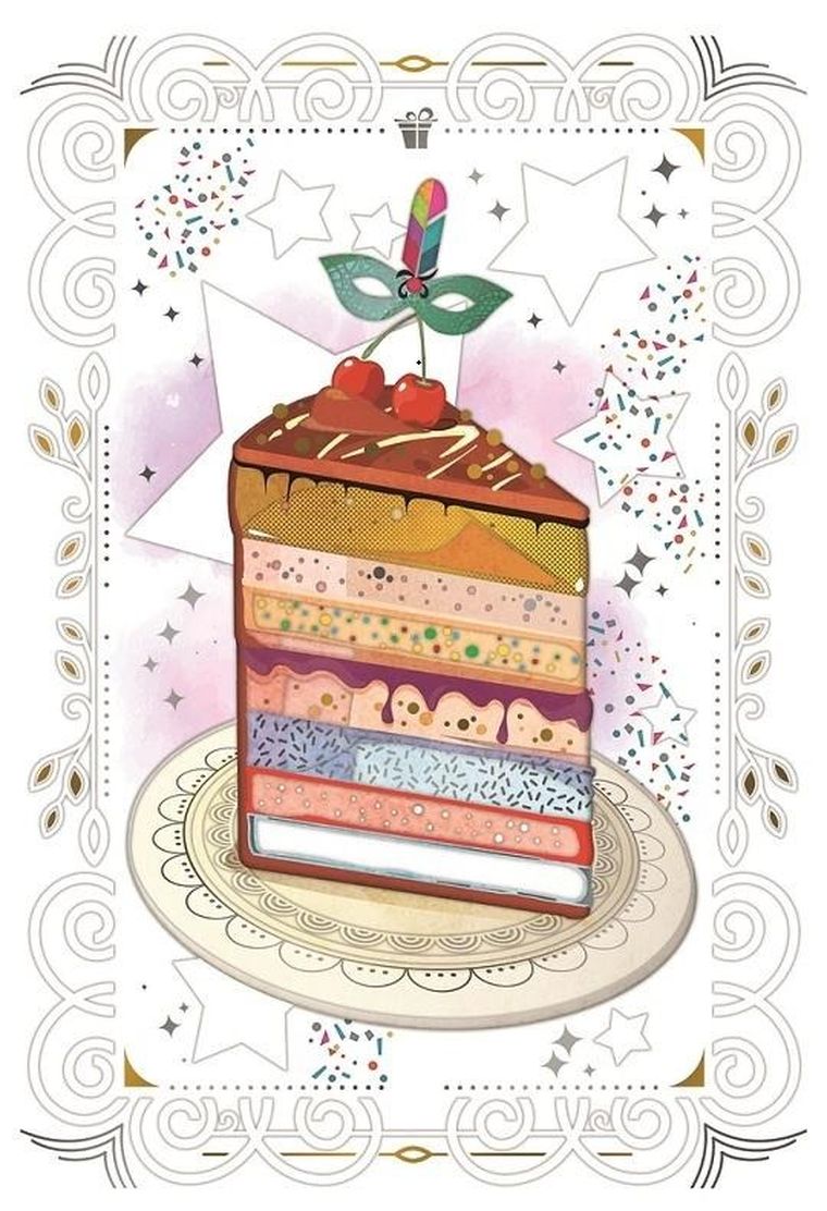 DaVinci, karnet z kopertą, 12-18 cm, ciacho