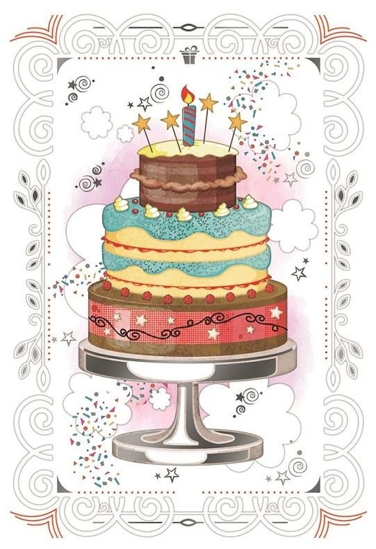 DaVinci, karnet z kopertą, 12-18 cm, tort