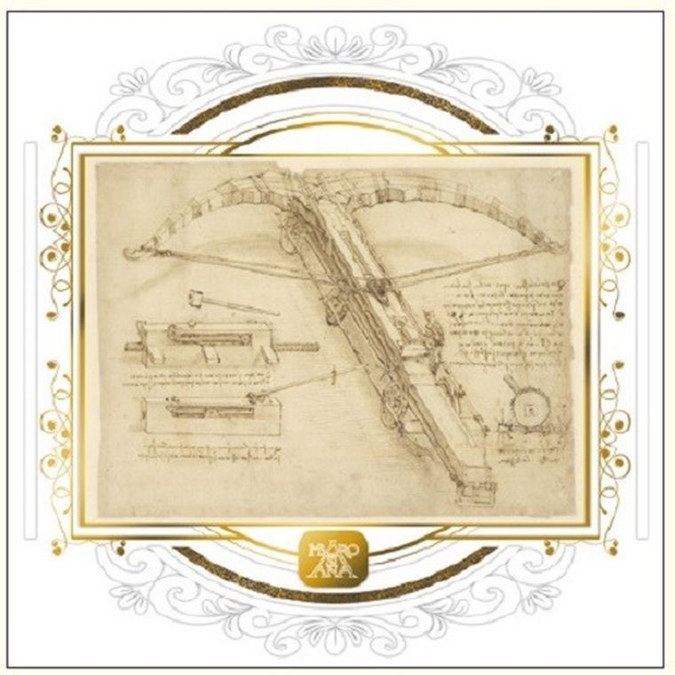 DaVinci, karnet z kopertą, Kusza, 16-16 cm