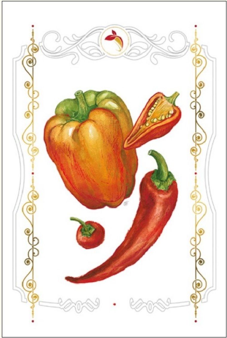 DaVinci, karnet z kopertą, Papryki, 12-18 cm