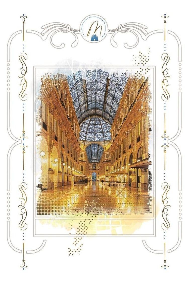 DaVinci, karnet z kopertą, Wnętrze Galerii Mediolan, 12-18 cm