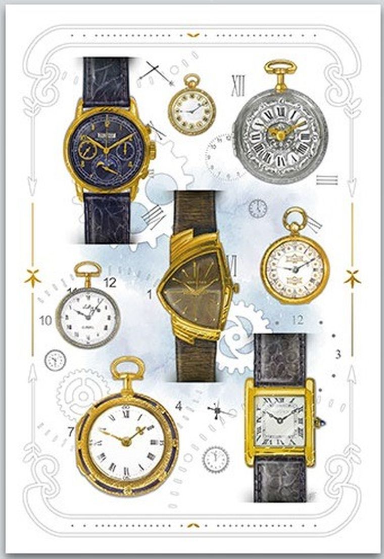 DaVinci, karnet z kopertą, Zegarki, 12-18 cm