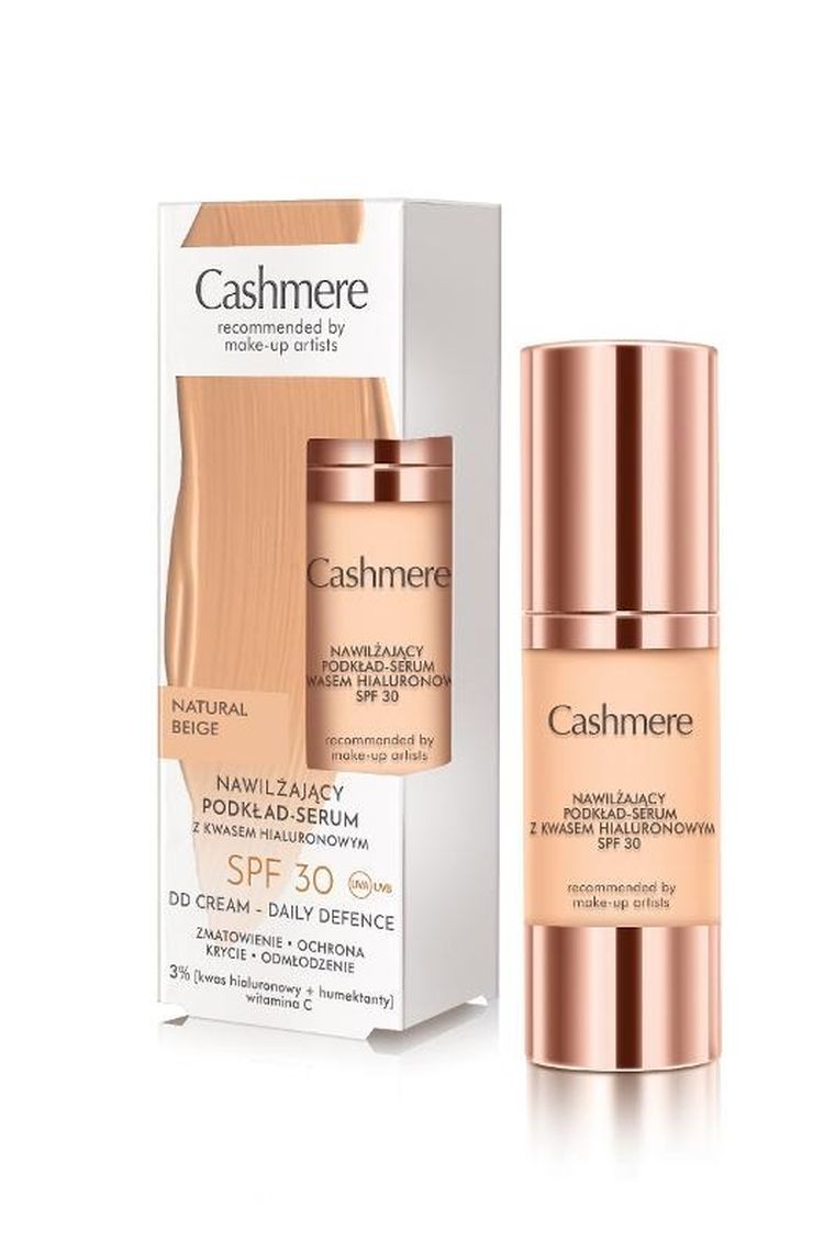 Dax, Cashmere DD, nawilżający podkład - serum z kwasem hialuronowym, SPF 30, 01 natural beige