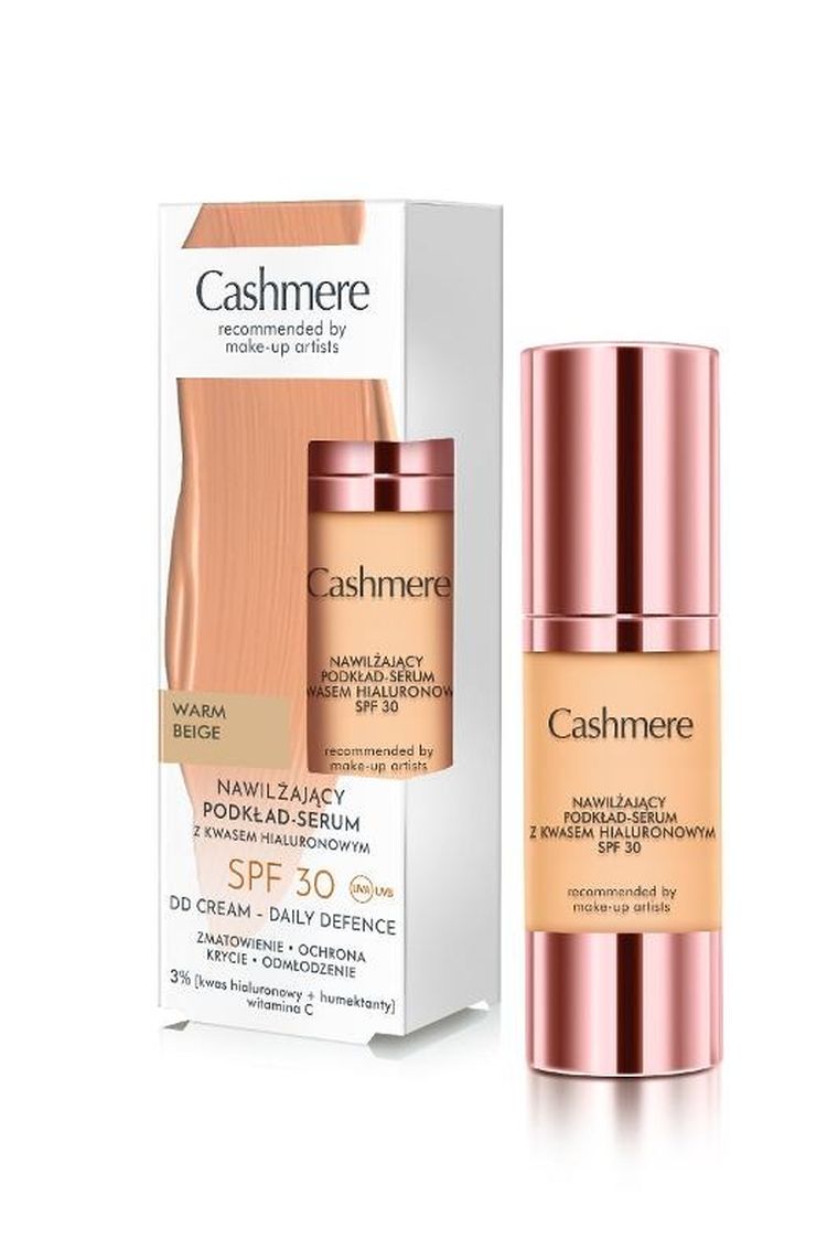 Dax, Cashmere DD, nawilżający podkład - serum z kwasem hialuronowym, SPF 30, 03 warm beige