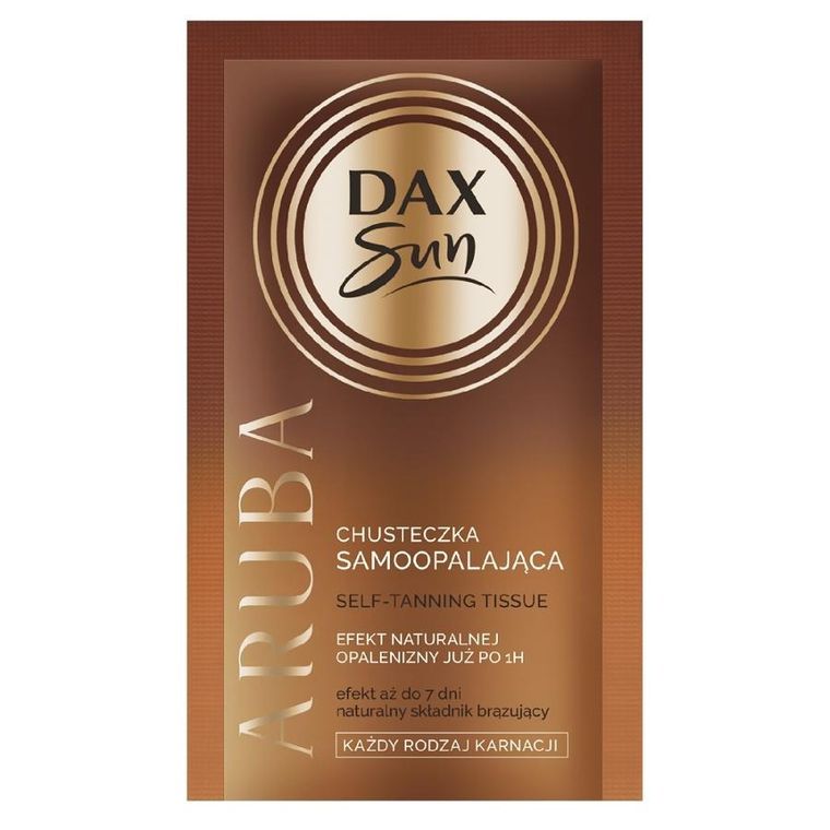 Dax Sun, chusteczka samoopalająca do twarzy i ciała, Aruba