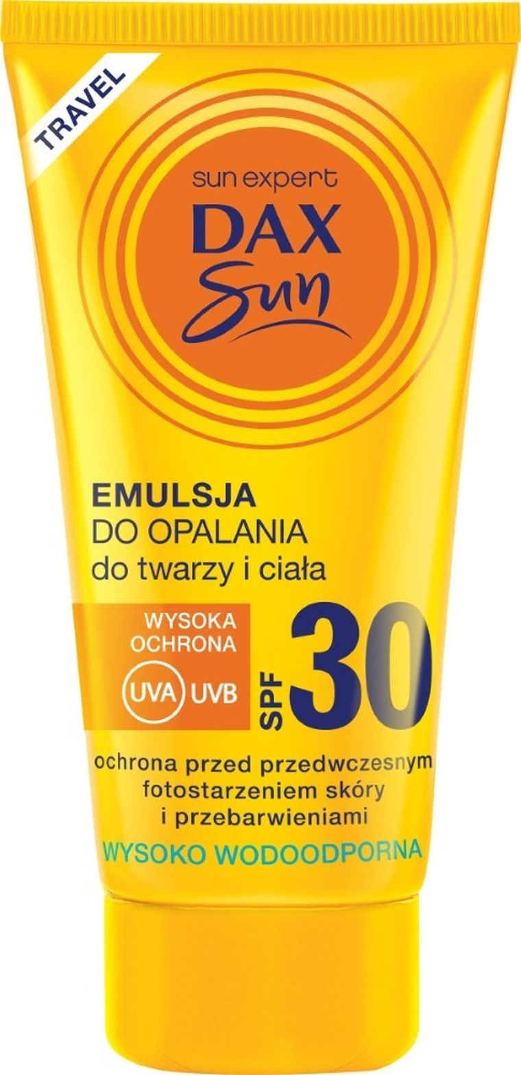 Dax Sun, emulsja do opalania d twarzy i ciała SPF 30 travel,50 ml