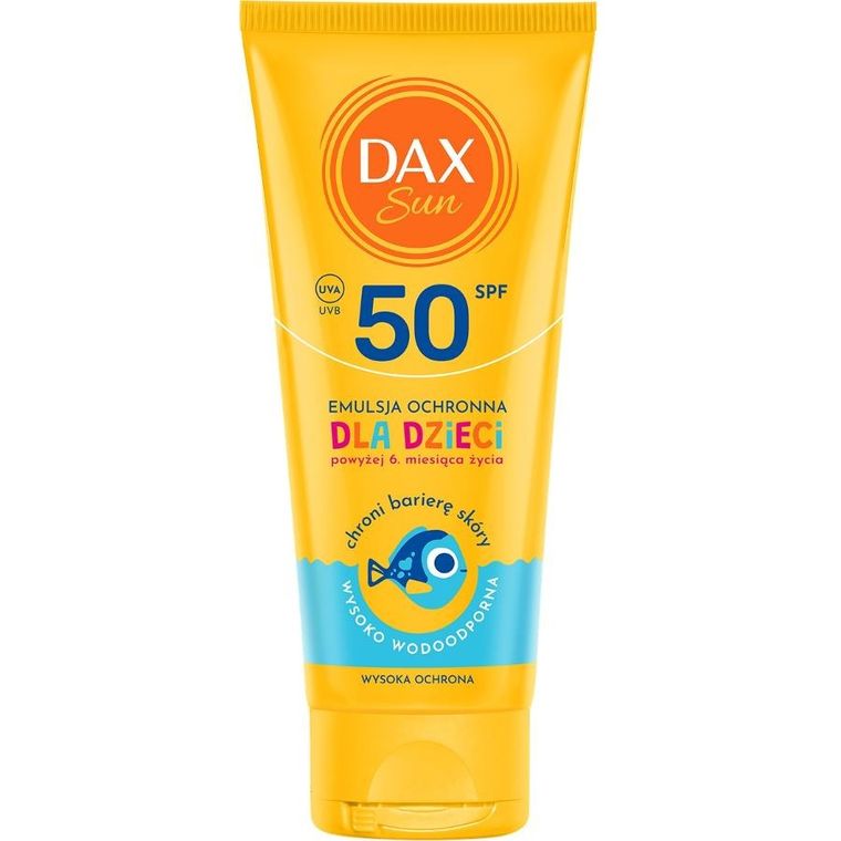 Dax Sun, emulsja ochronna dla dzieci SPF 50 travel, 100 ml