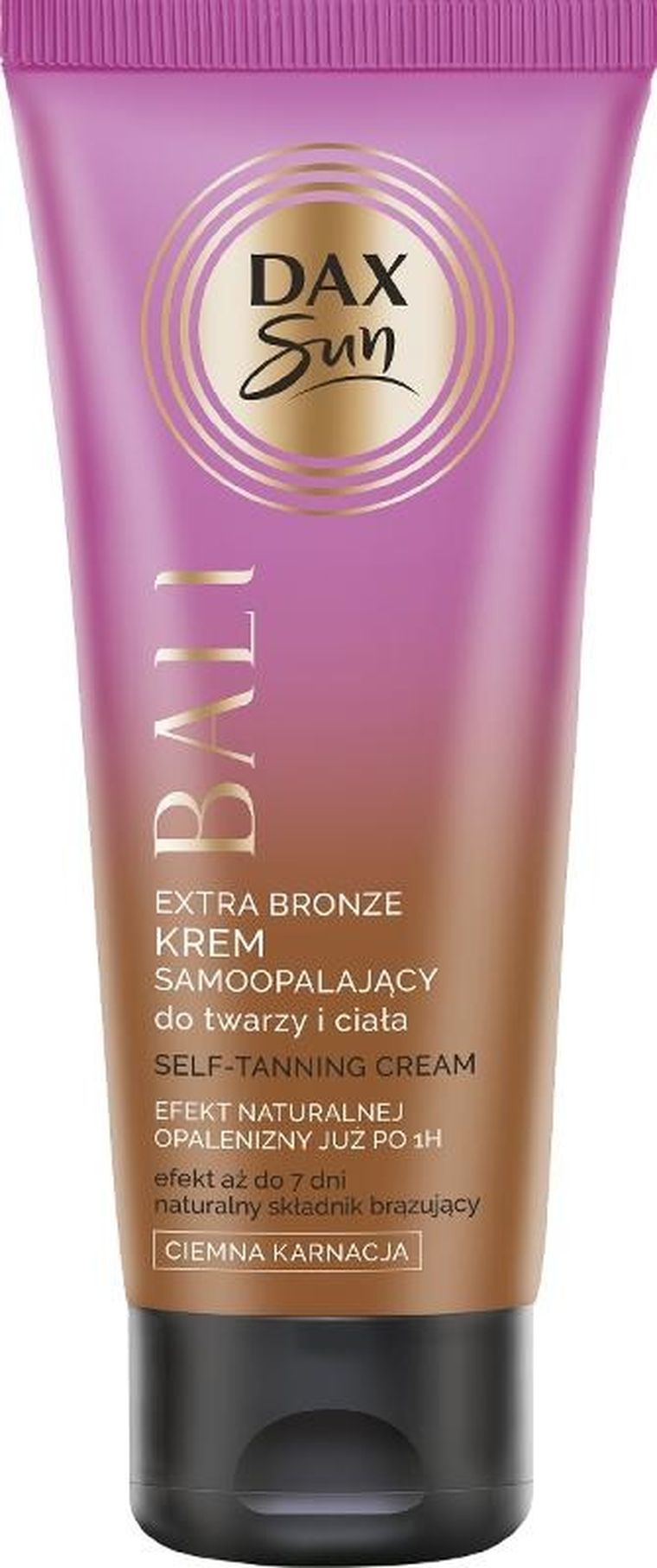 Dax, Sun, extra bronze, krem samoopalający do twarzy i ciała bali, ciemna karnacja, 75 ml