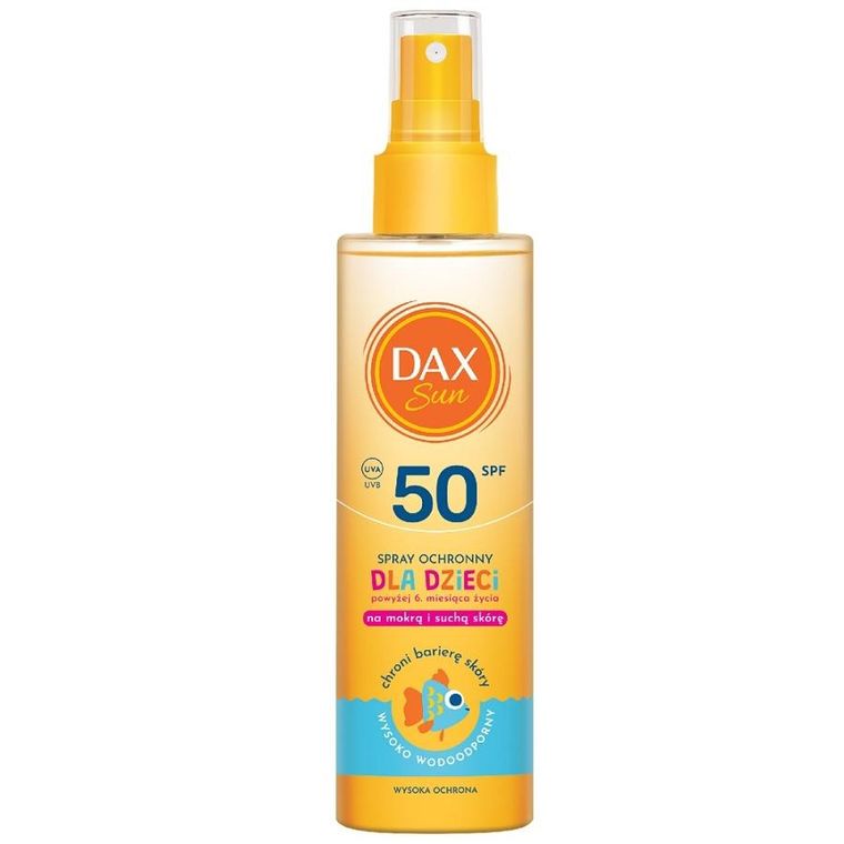 Dax Sun, spray do opalania SPF50 dla dzieci powyżej 6. miesiąca życia, 150 ml