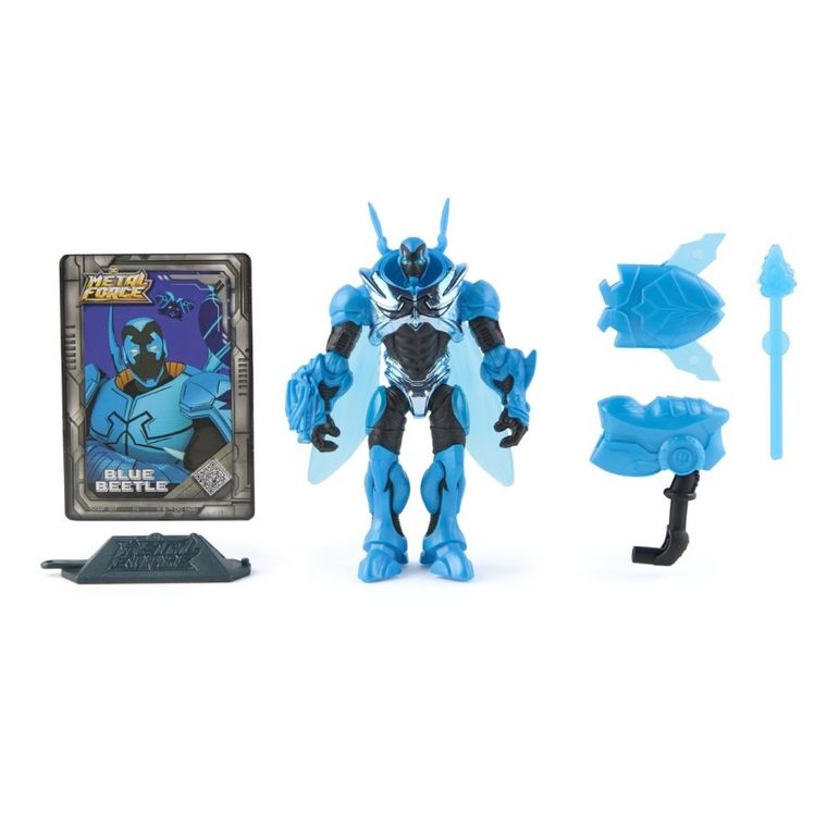 DC Comics, Metal Force, Blue Beetle, figurka akcji z akcesoriami