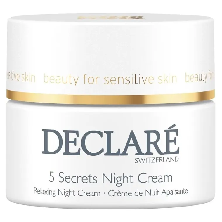 Declare, Stress Balance 5 Secrets Night Cream, nawilżający krem do twarzy na noc, 50 ml