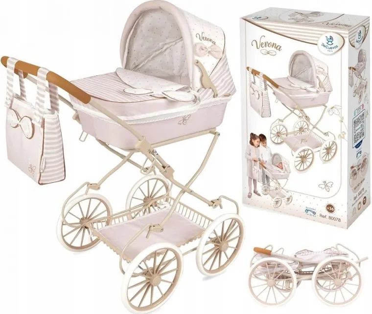 Decuevas, głęboki wózek dla lalek z torbą, Verona